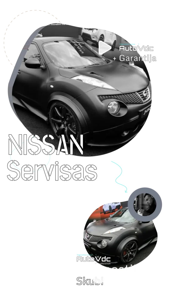 Nissan servisas Vilniuje – profesionali variklio ir elektronikos diagnostika AutoVDC centre

Description:
„Nissan servisas Vilniuje“ skirtas vairuotojams, kurie ieško ne spėjimų, o tikslių atsakymų. Nissan automobiliai pasižymi moderniomis technologijomis, tačiau būtent dėl to gedimai dažnai slepiasi elektronikoje, variklio valdymo sistemose ar sudėtinguose jutiklių mazguose. Čia nepakanka „pakeisti dalį ir pažiūrėti kas bus“ – reikalinga sisteminė diagnostika.

Ar automobilis prarado trauką?
Ar atsirado klaidų skydelyje?
Ar variklis dirba nestabiliai?
Ar padidėjo kuro sąnaudos?
Ar automobilis perėjo į avarinį režimą?

AutoVDC centre mes pirmiausia atliekame techninę analizę, o tik tada siūlome sprendimus. Mums diagnostika nėra formalumas – tai pagrindas teisingam remontui.

Mes nustatome:
– kas tiksliai sugedo,
– kodėl tai įvyko,
– kaip tai sutvarkyti ilgam, o ne laikinai.

Dažniausios Nissan problemos:
– variklio valdymo sistemos sutrikimai,
– turbinos ir oro tiekimo sistemos gedimai,
– degimo ir kuro padavimo klaidos,
– elektronikos ir jutiklių problemos,
– aušinimo sistemos nestabilumas.

Prieš remontą AutoVDC atliekame:
– pilną kompiuterinę diagnostiką,
– variklio darbo analizę,
– elektronikos sistemų patikrą,
– tik tada pateikiame aiškų, logišką ir pagrįstą remonto planą.

AutoVDC Nissan servise Vilniuje jūs gaunate:
✔ profesionalią diagnostiką,
✔ tikslų gedimo nustatymą,
✔ remontą be eksperimentų,
✔ garantiją atliktiems darbams,
✔ ramybę, kad automobilis tvarkomas teisingai.

Jeigu ieškai Nissan serviso Vilniuje, kuris:
– dirba ne „iš patirties“, o pagal duomenis,
– nesprendžia problemų aklai,
– atsako už rezultatą,
– ir kur diagnostika yra proceso pagrindas,

AutoVDC yra vieta, kur Nissan remontas tampa kontroliuojamu, aiškiu ir saugiu sprendimu, o ne loterija.